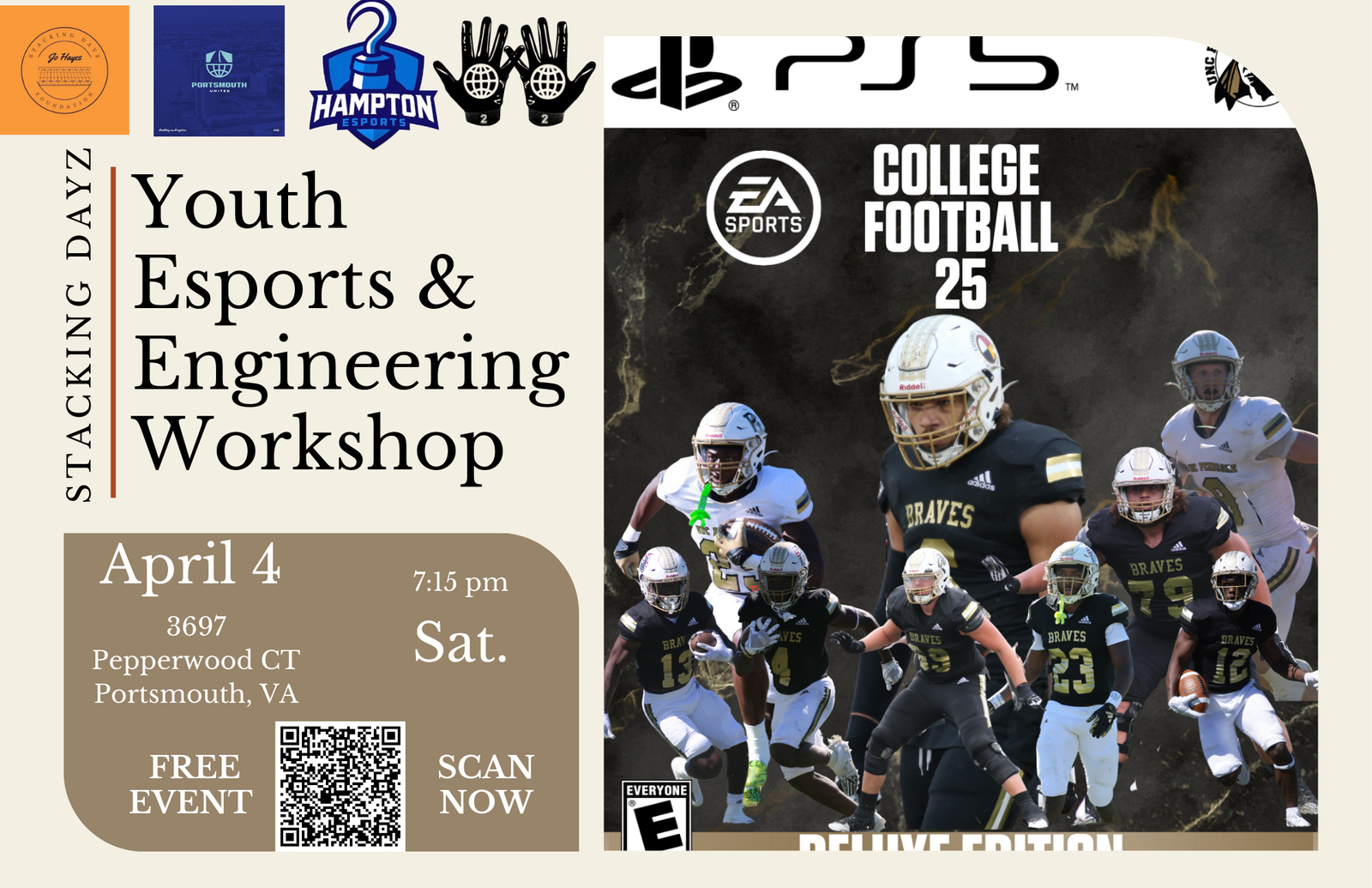 Youth Esports and Engineering Workshop flyer