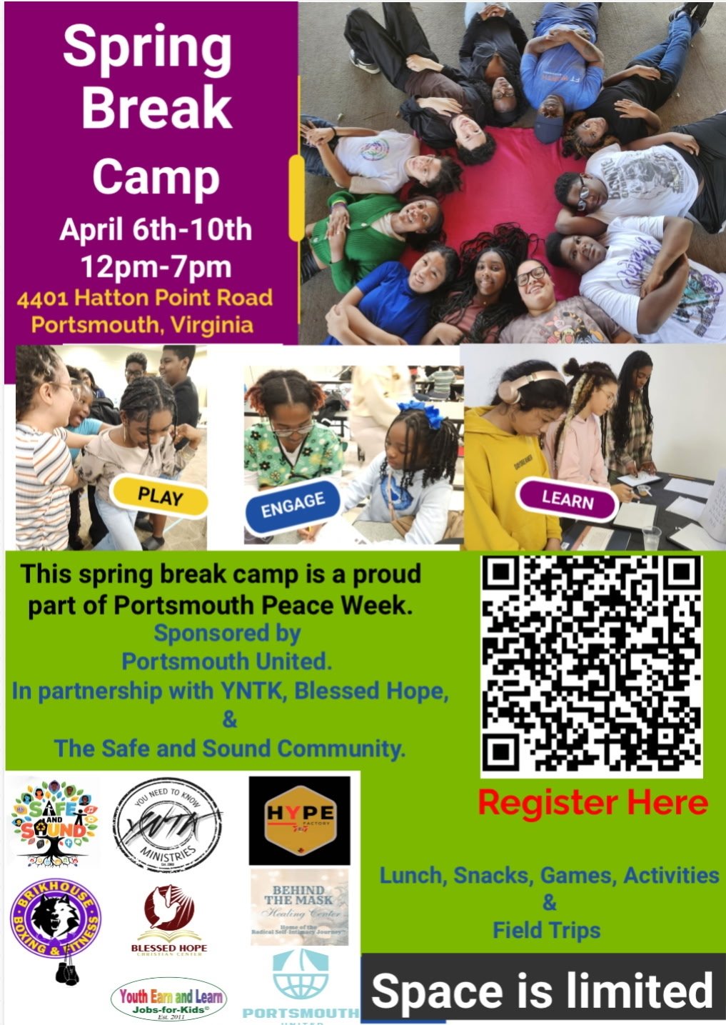 Spring Break Camp flyer