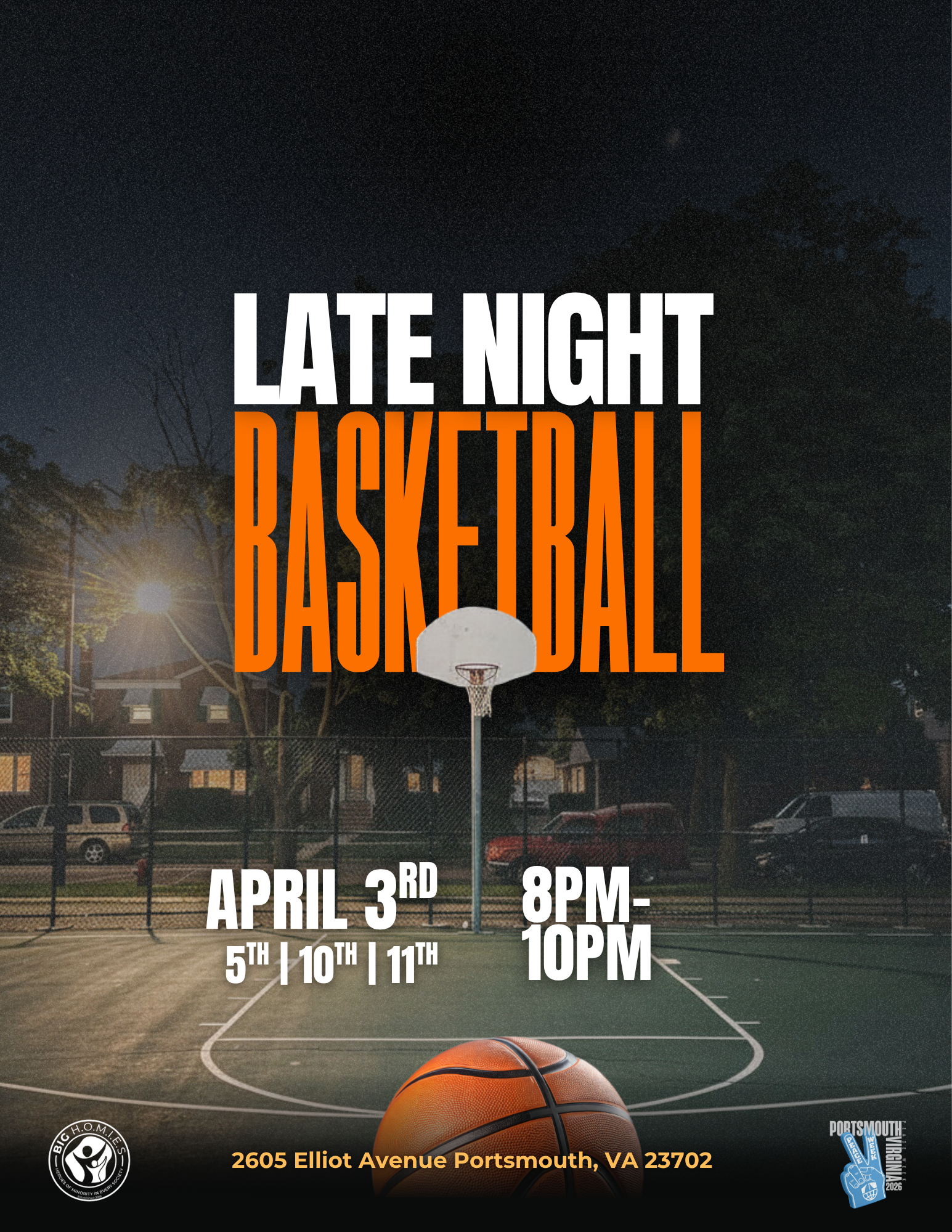 Late Night Basketball flyer